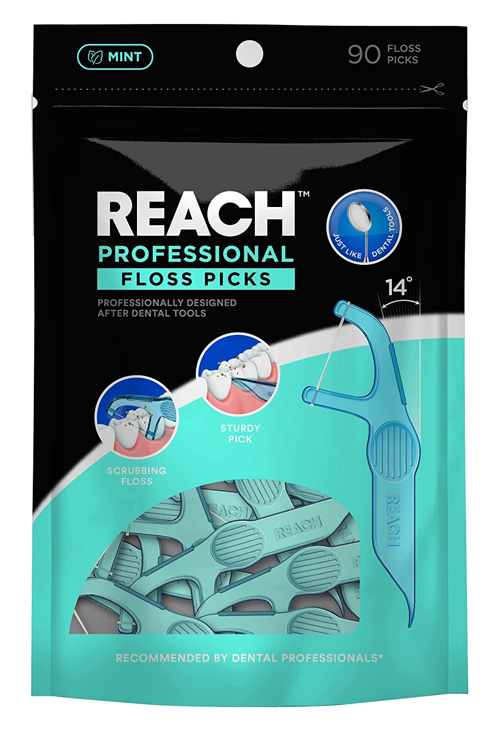 FLOSS PICKS REACH MINT